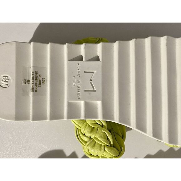 Marc Fisher Lime Green Jaimie Slide-on Espadrille Sandals - Picture 12 of 14